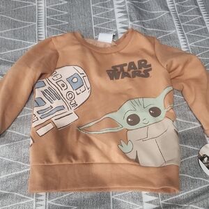 Star Wars Kids Sweatshirt - Tan with Green and Blue Accents